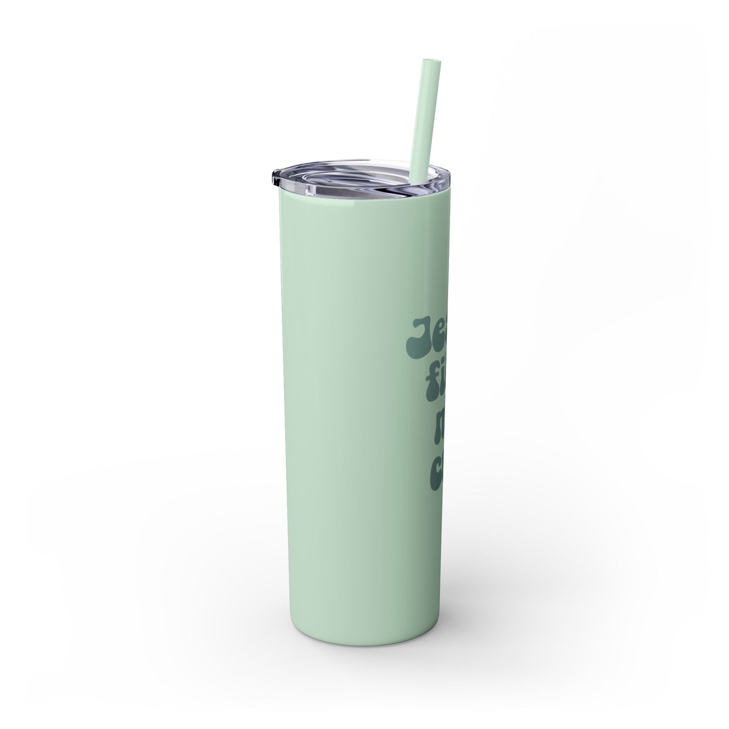 Jesus Fills My Cup - 20oz Stainless Steel Skinny Tumbler with Straw