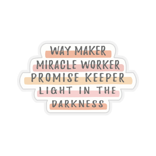 Way Maker Sticker – Faith, Miracles, and Light