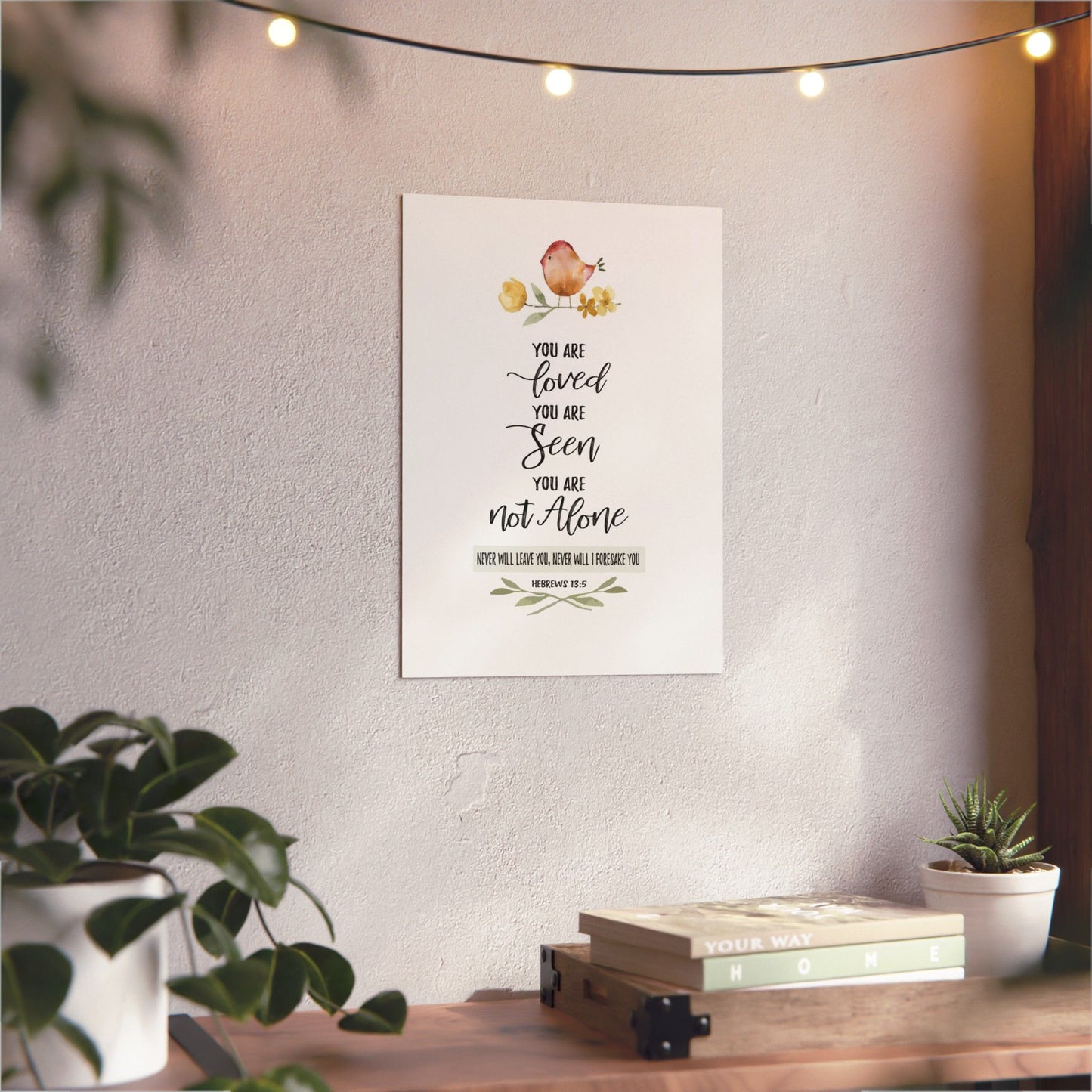 Inspirational Christian Metal Poster - Hebrews 13:5