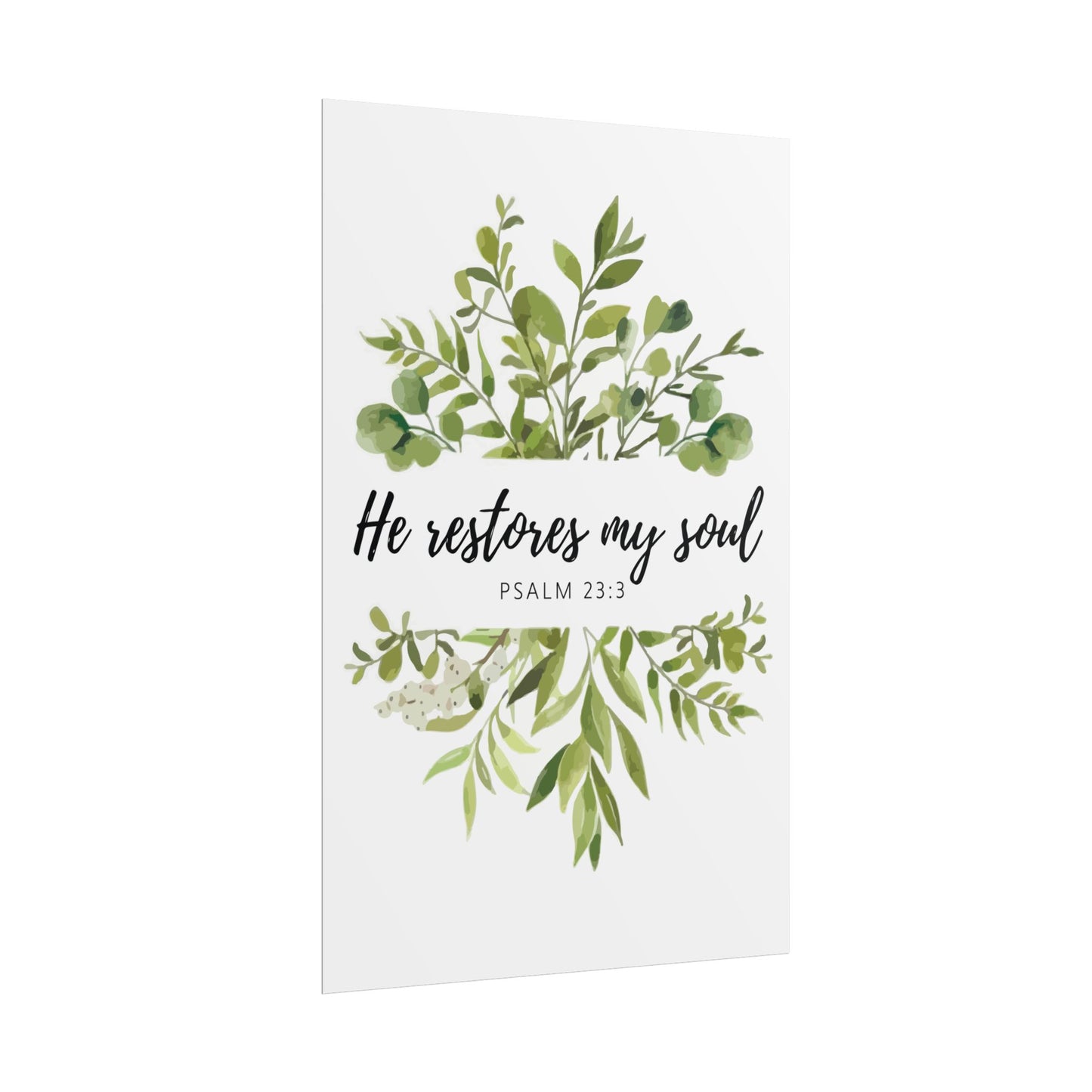 Restored Soul Poster - Psalm 23:3