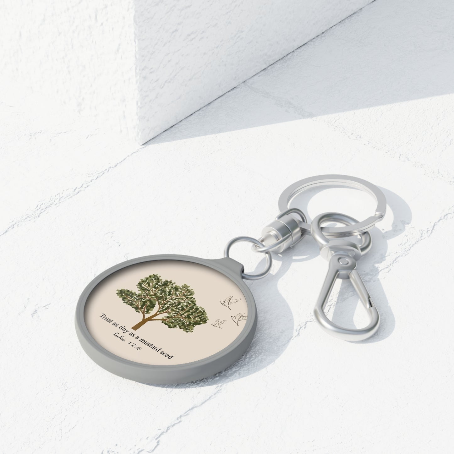 Luke 17:6 Mustard Seed - Faith Keyring