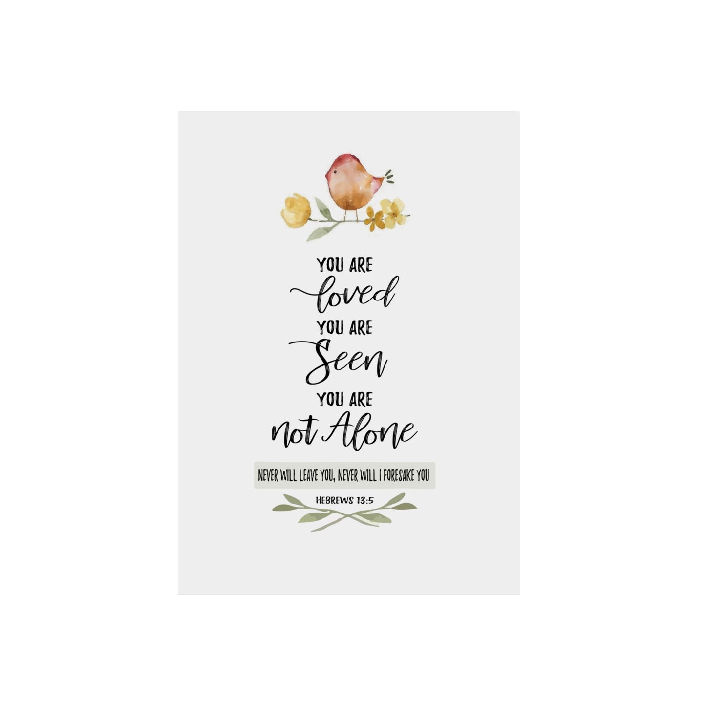 Inspirational Christian Metal Poster - Hebrews 13:5