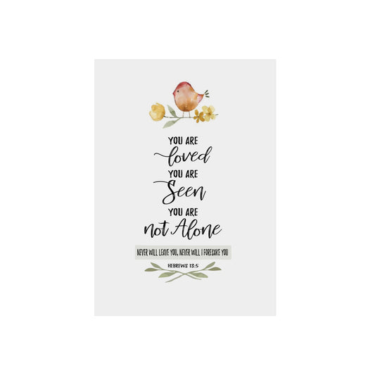 Inspirational Christian Metal Poster - Hebrews 13:5
