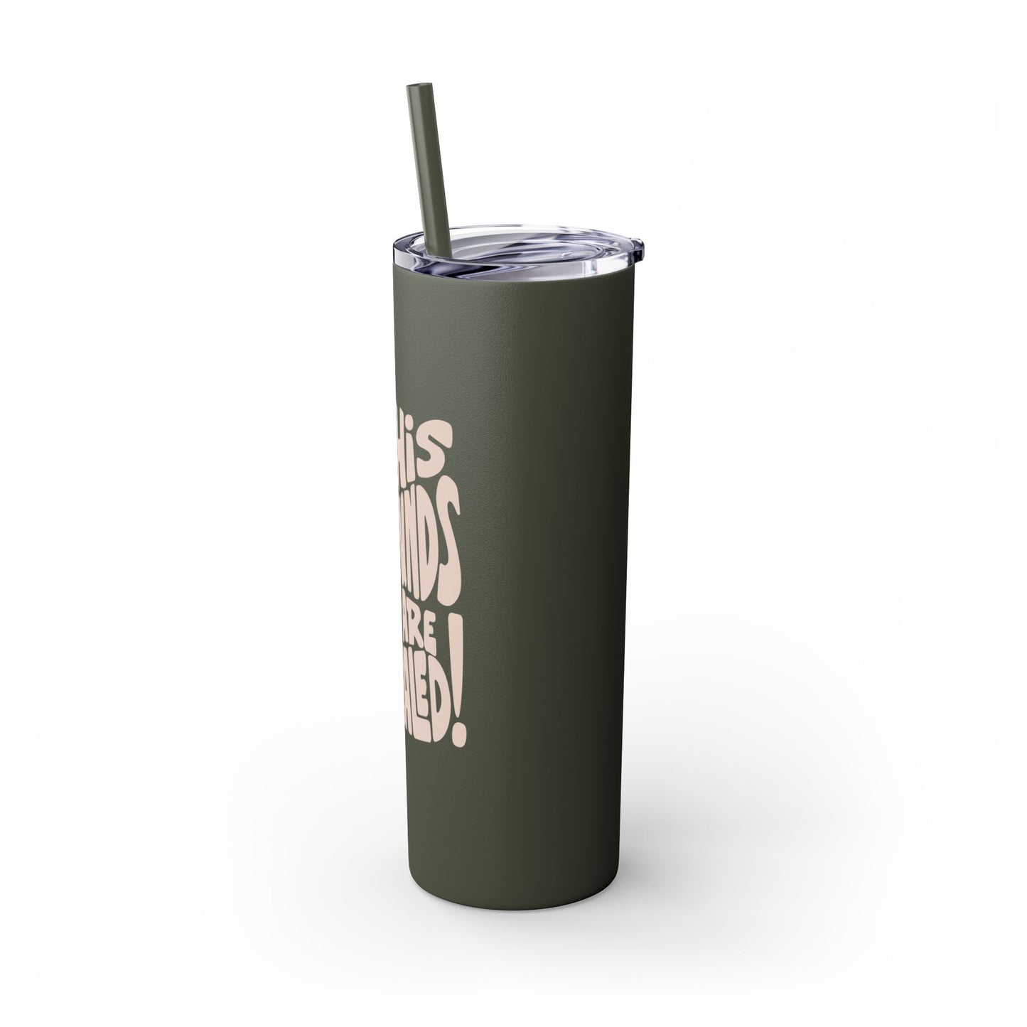 By His Wounds We Are Healed - 20oz Stainless Steel Skinny Tumbler with Straw"
