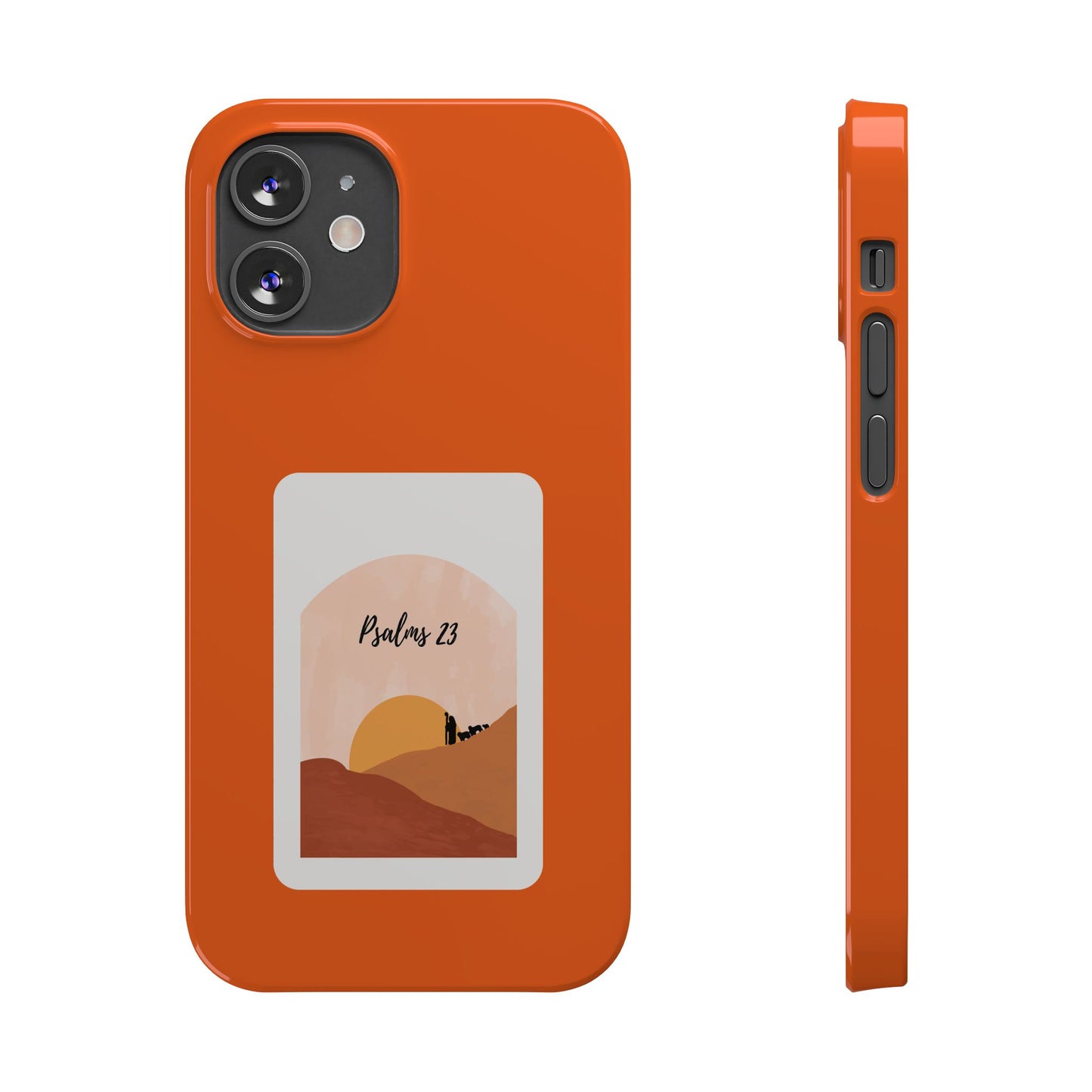 Dual-Layer Phone Case Inspired by Psalm 23 - #Orange