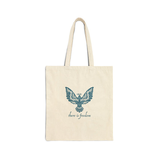 "There is Freedom" Cotton Tote Bag