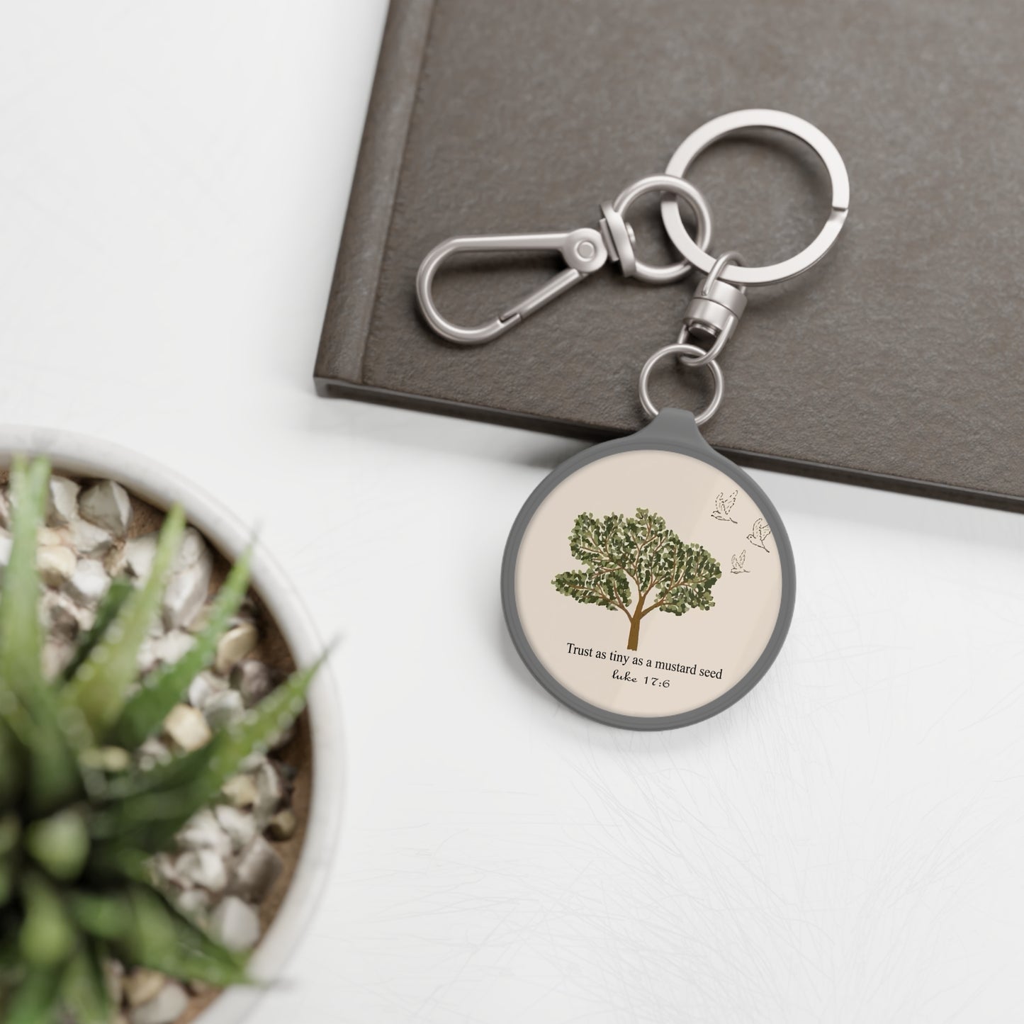 Luke 17:6 Mustard Seed - Faith Keyring