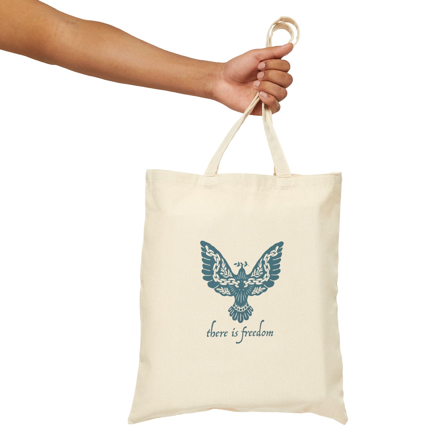 "There is Freedom" Cotton Tote Bag