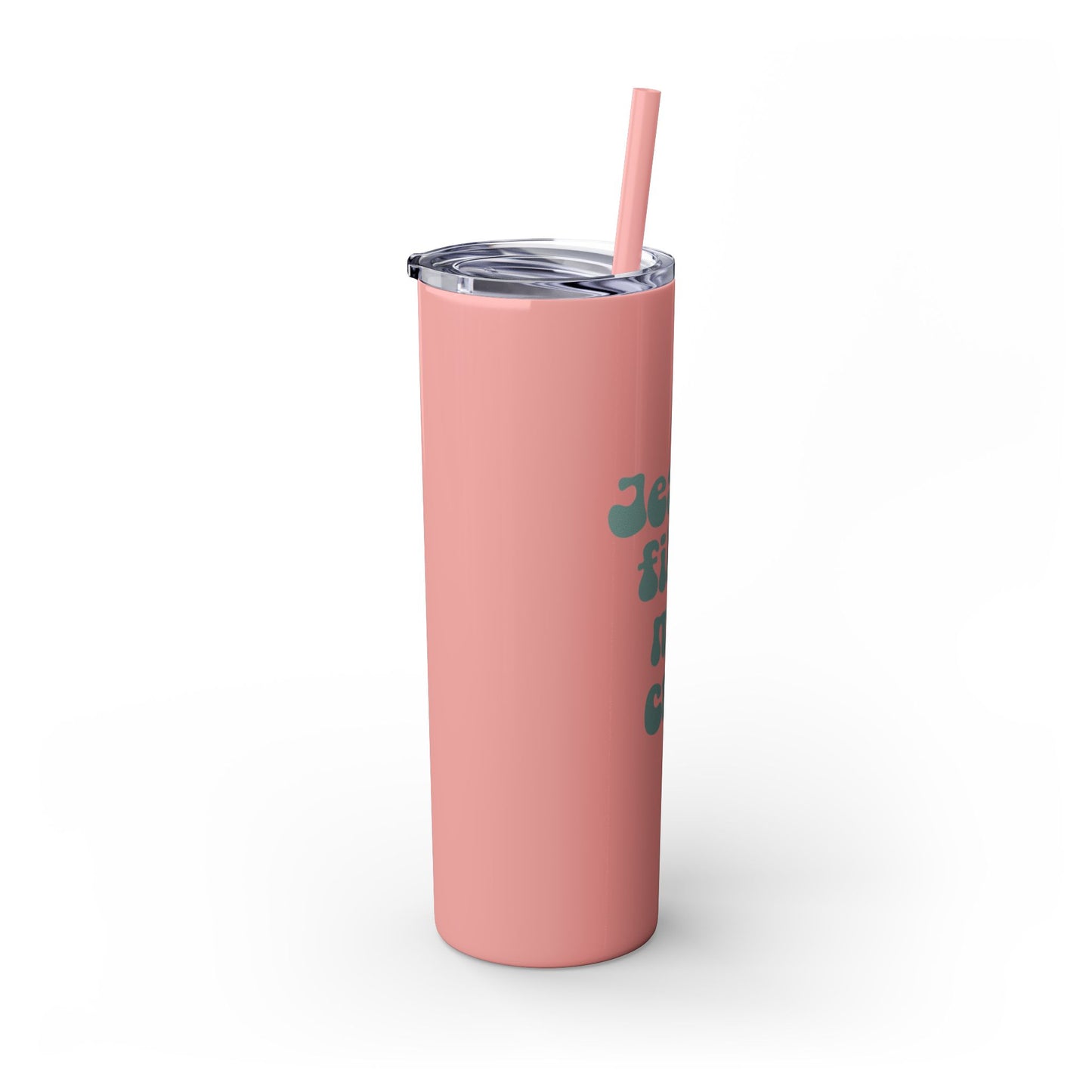 Jesus Fills My Cup - 20oz Stainless Steel Skinny Tumbler with Straw
