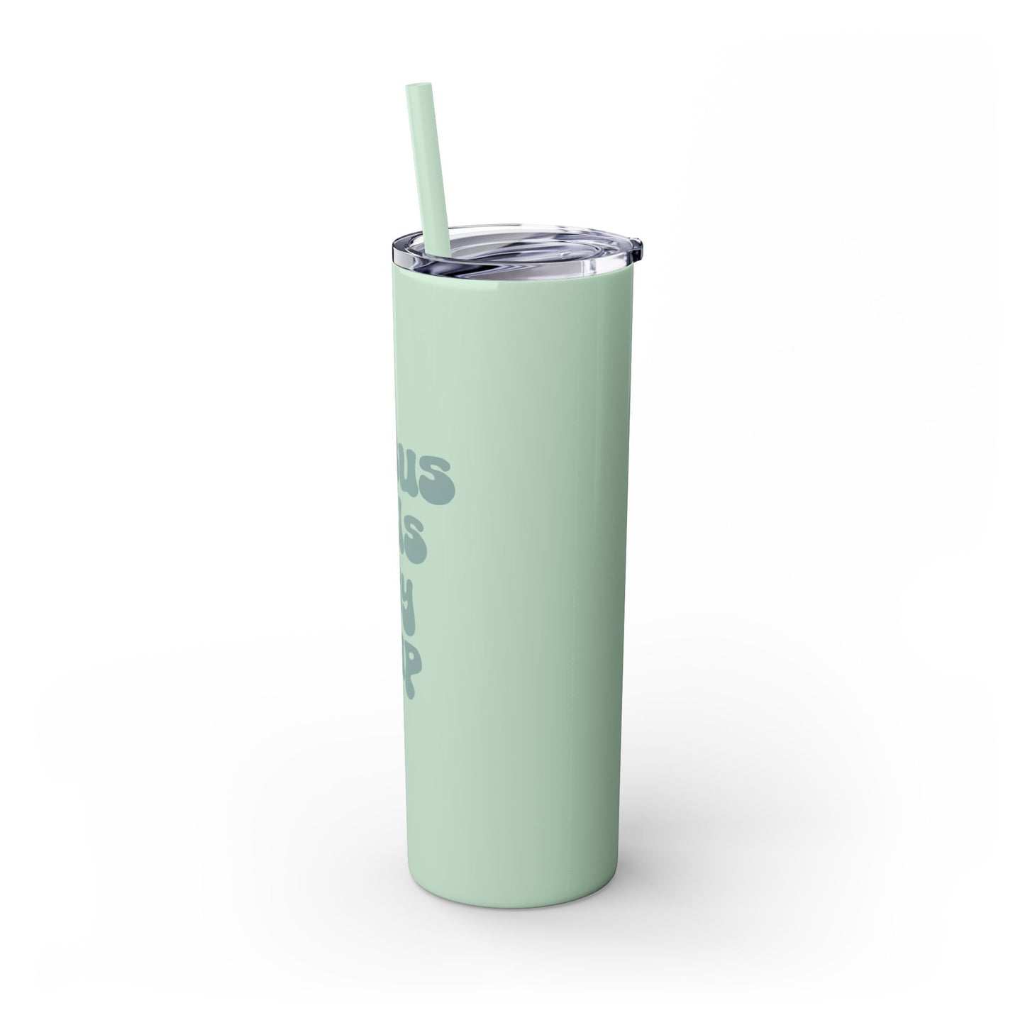 Jesus Fills My Cup - 20oz Stainless Steel Skinny Tumbler with Straw