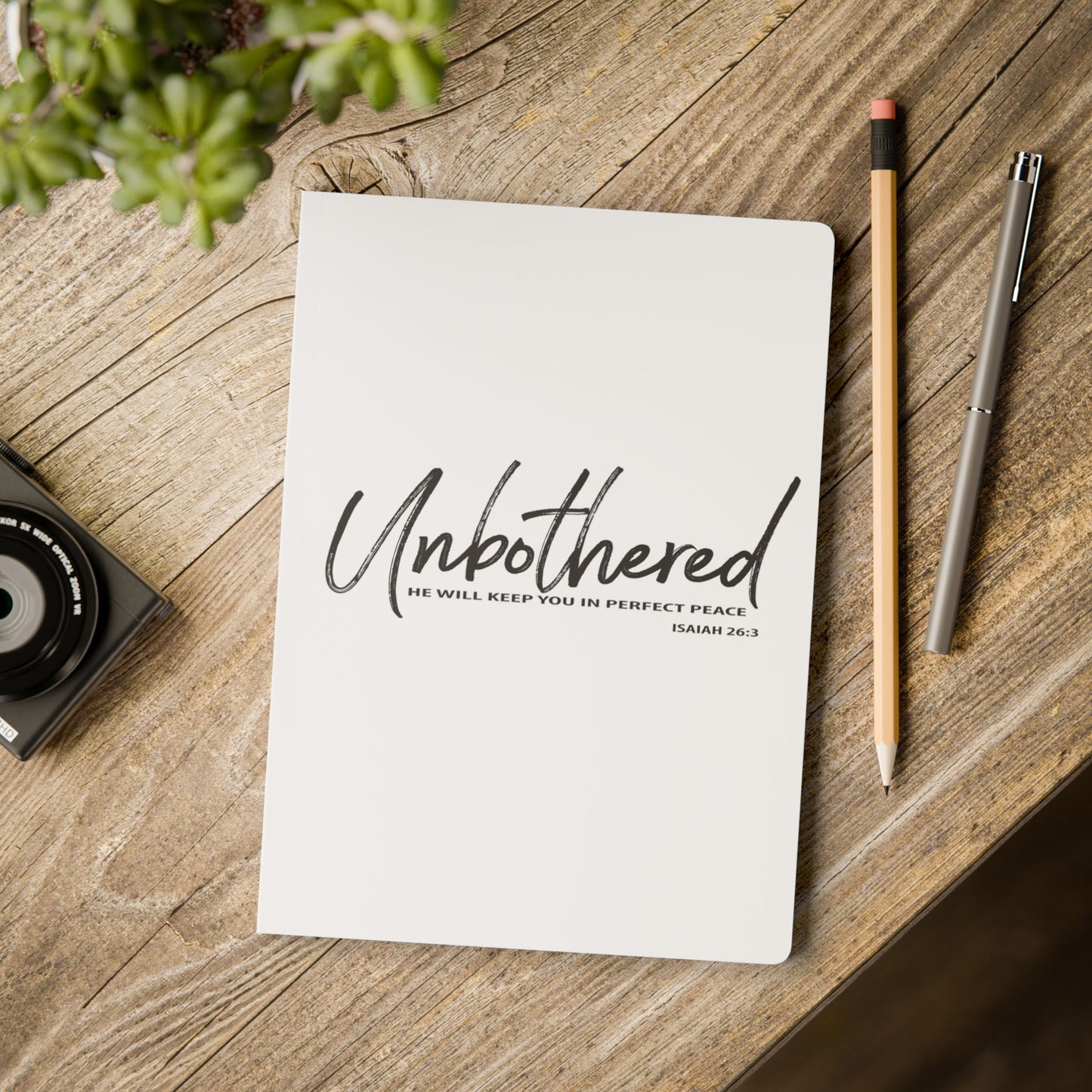 Unbothered: Isaiah 26:3 Softcover Journal