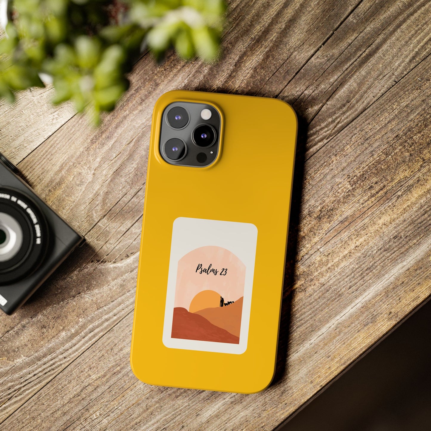 Dual-Layer Phone Case Inspired by Psalm 23 - #yellow