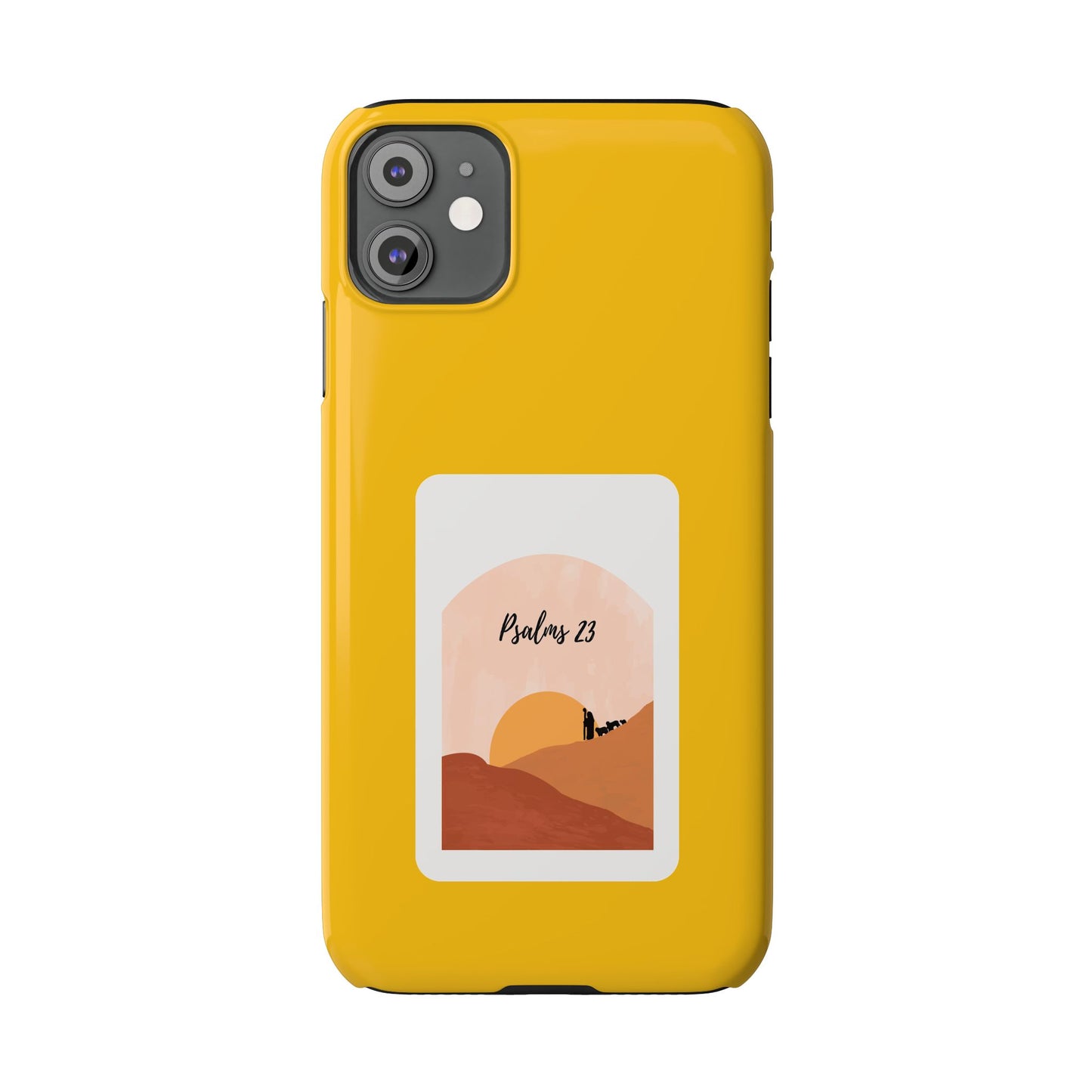 Dual-Layer Phone Case Inspired by Psalm 23 - #yellow