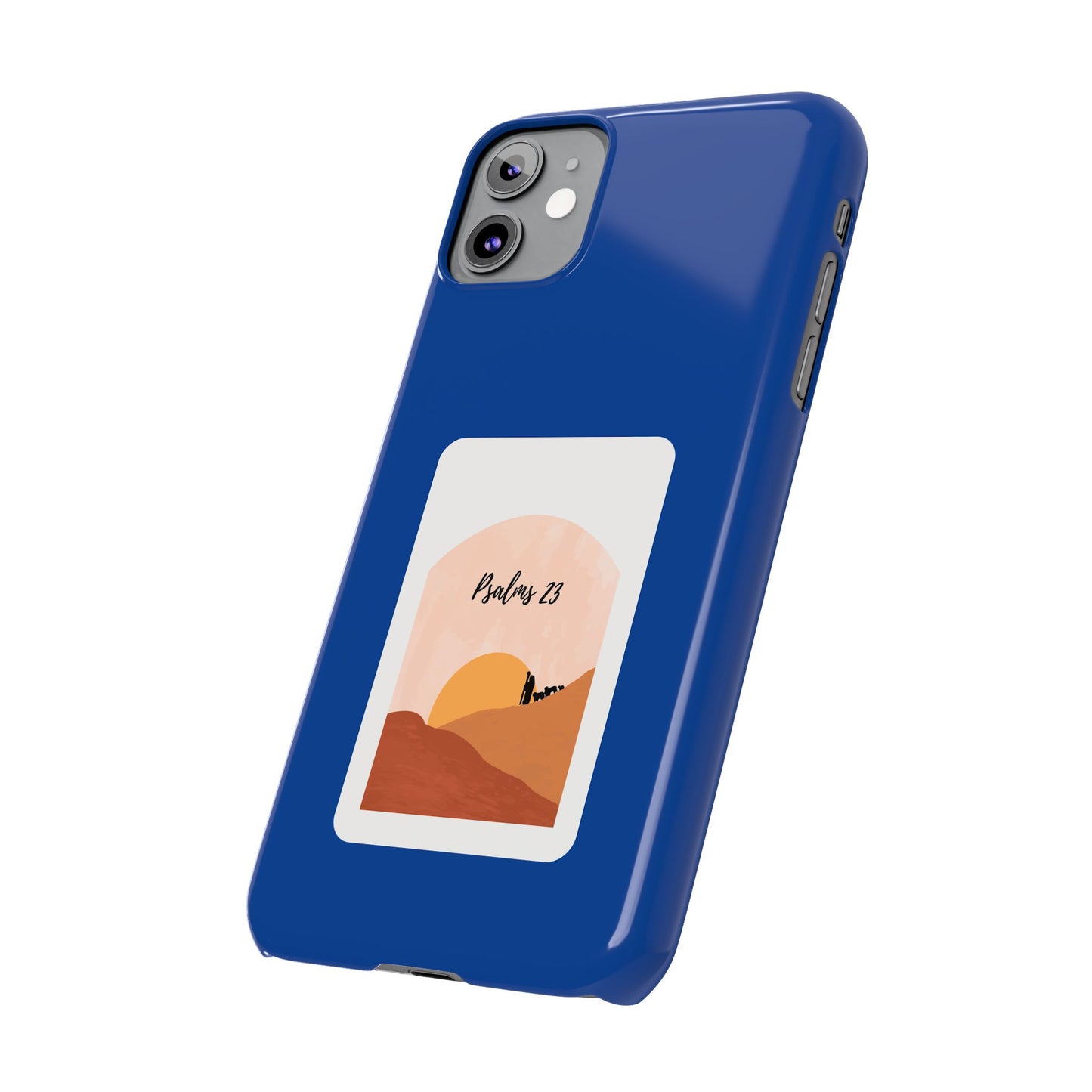 Dual-Layer Phone Case Inspired by Psalm 23 - #Darkblue