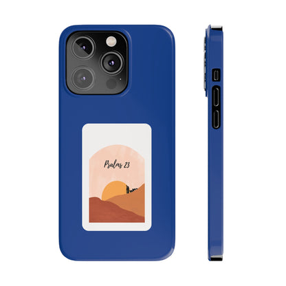 Dual-Layer Phone Case Inspired by Psalm 23 - #Darkblue