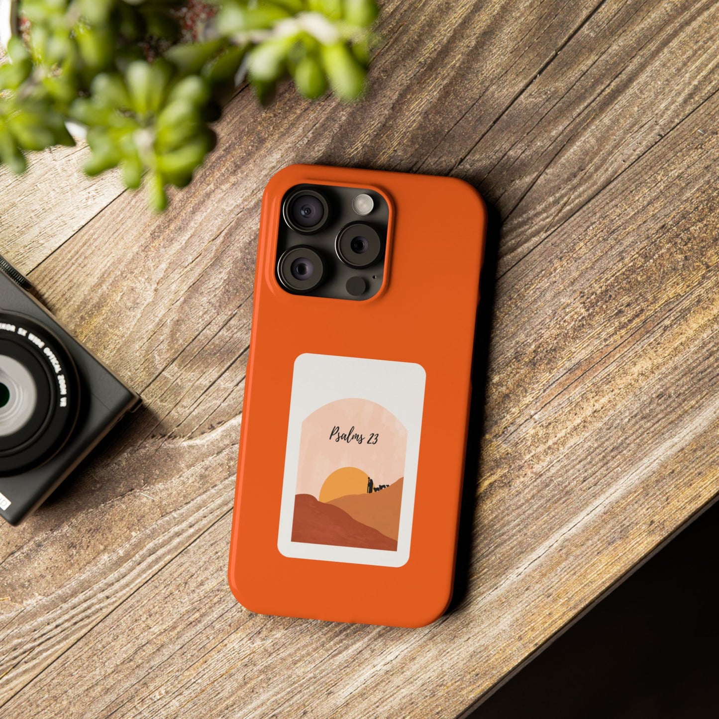 Dual-Layer Phone Case Inspired by Psalm 23 - #Orange