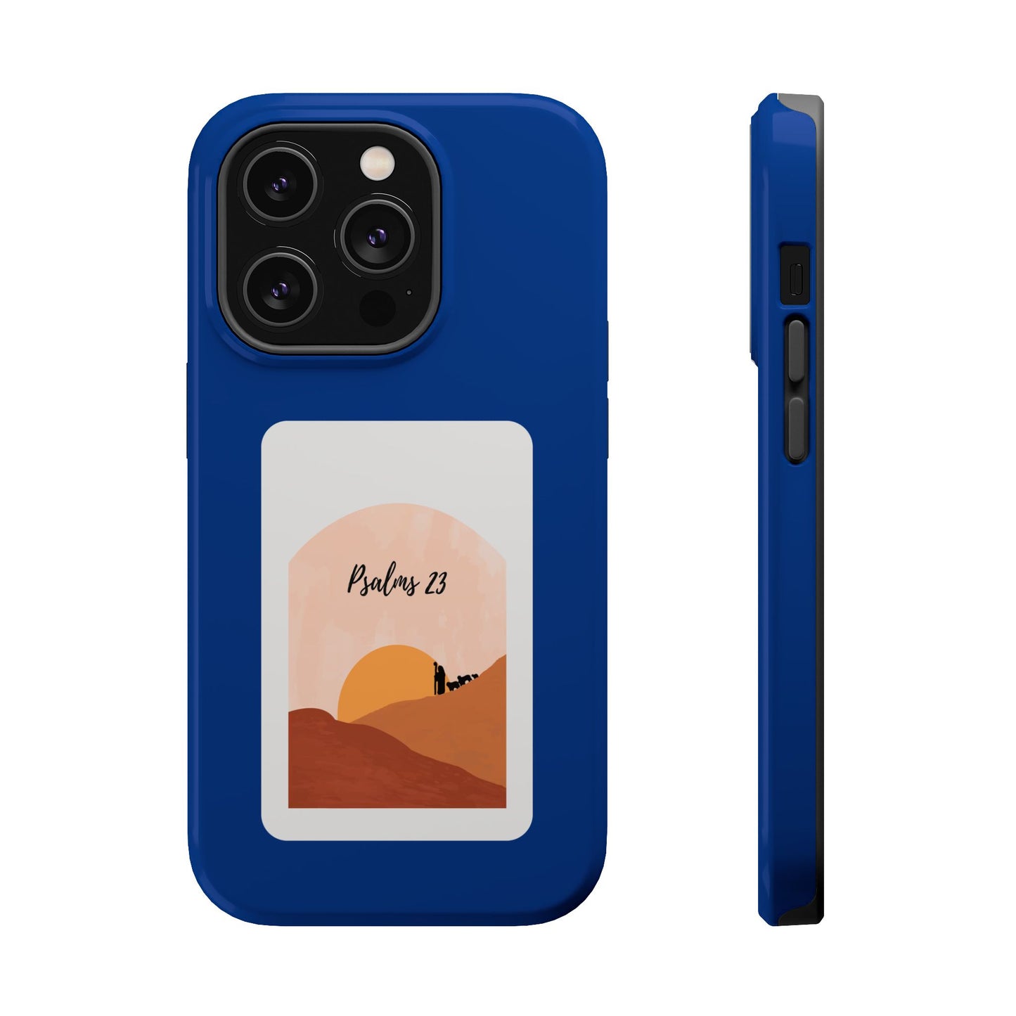 Dual-Layer Phone Case Inspired by Psalm 23 - #Darkblue