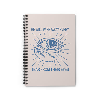 "Tear-Wiping Comfort Christian Spiral Notebook"