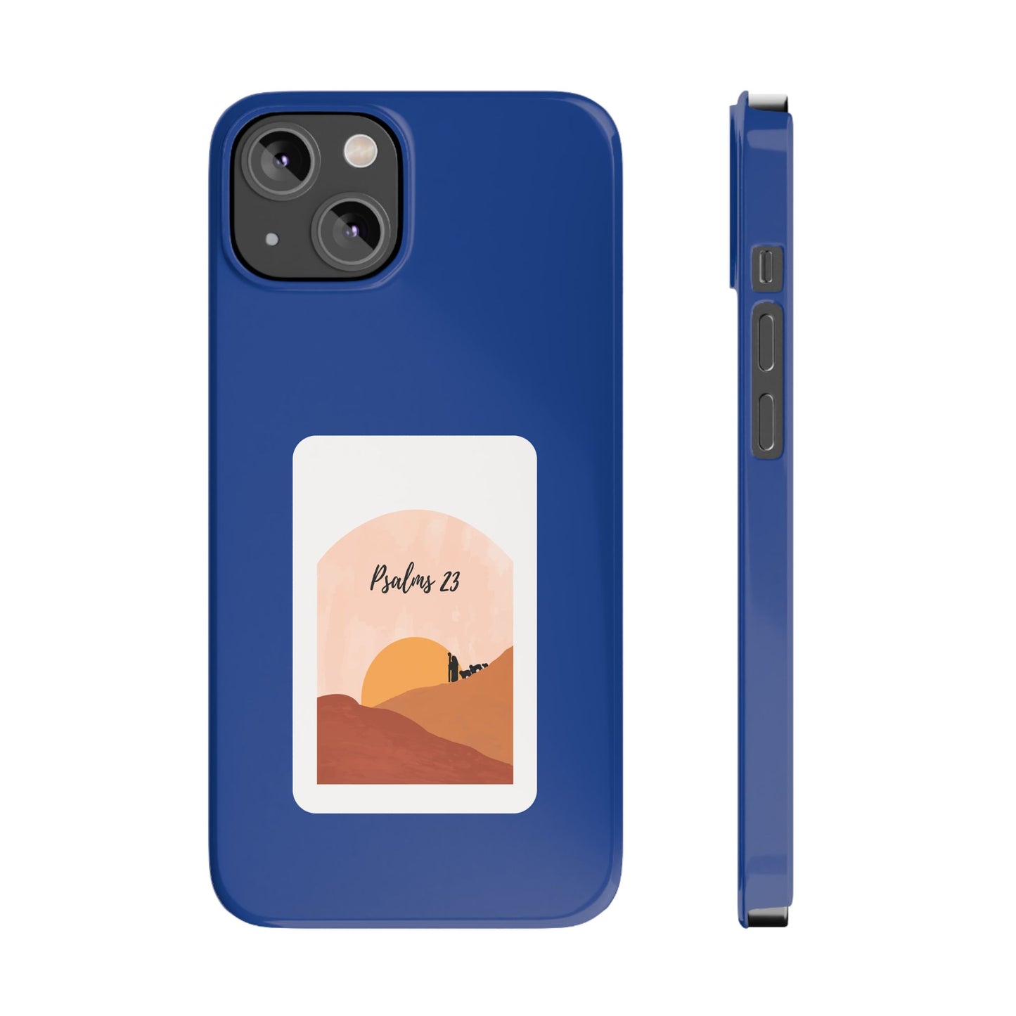 Dual-Layer Phone Case Inspired by Psalm 23 - #Darkblue