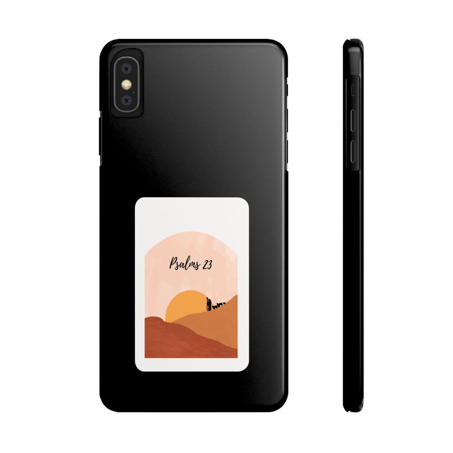 Dual-Layer Phone Case Inspired by Psalm 23 - #Black