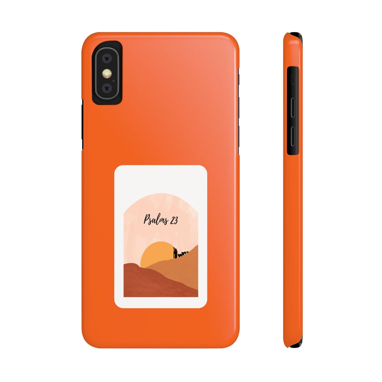 Dual-Layer Phone Case Inspired by Psalm 23 - #Orange