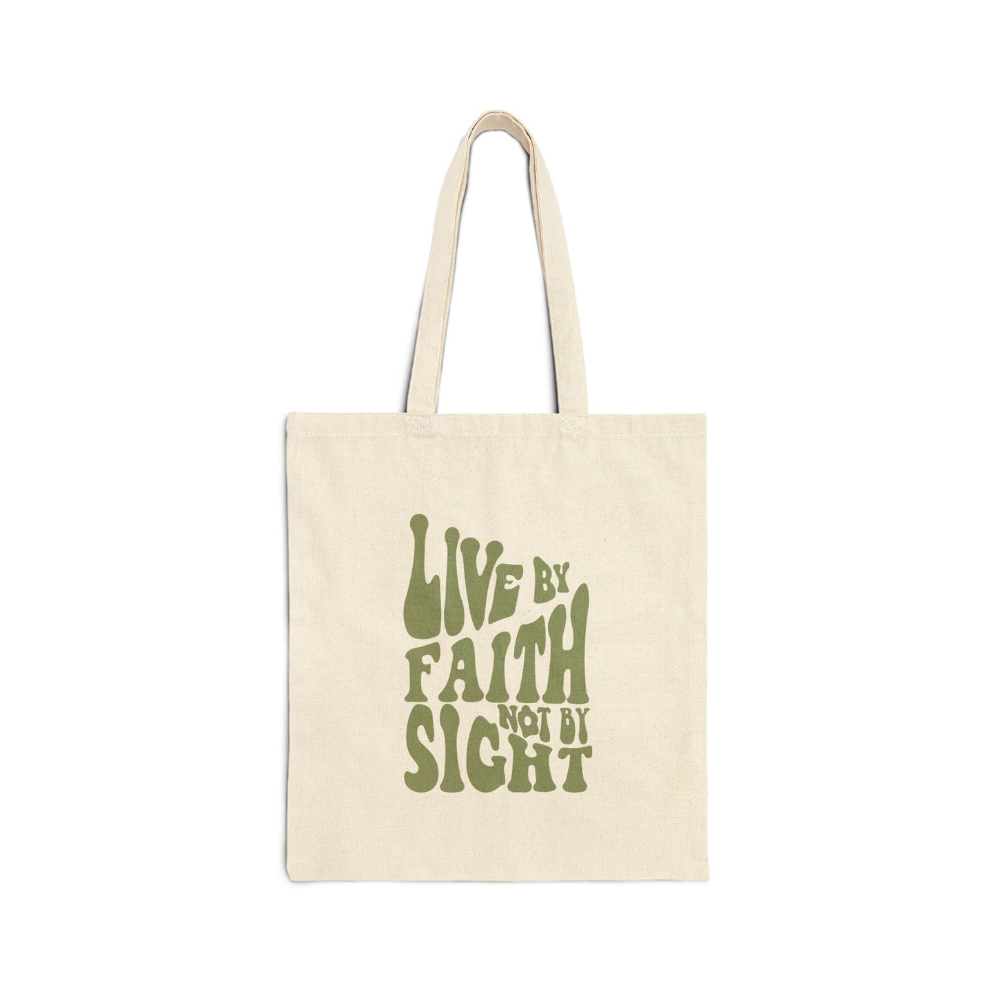 "Live by faith" - Cotton Tote Bag