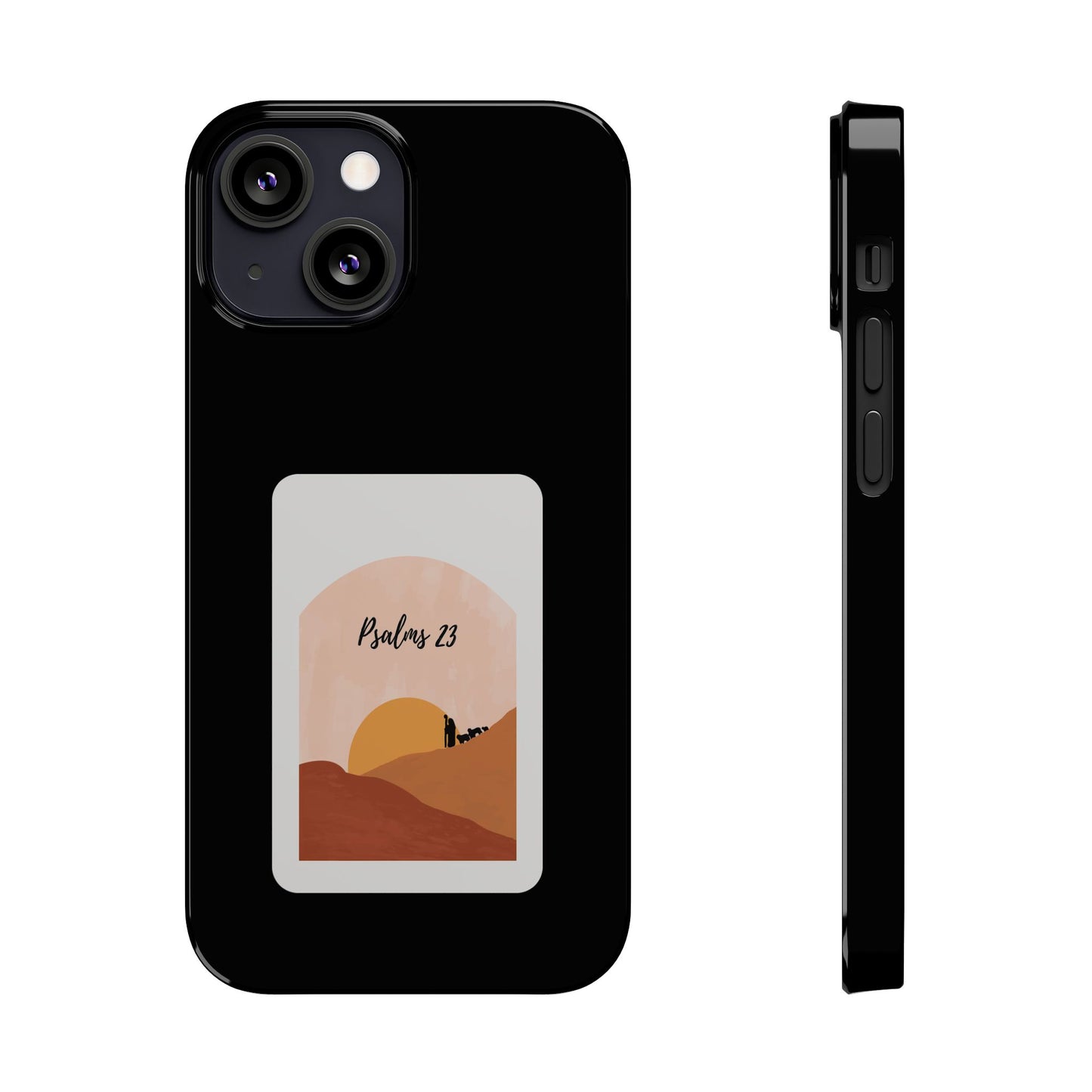 Dual-Layer Phone Case Inspired by Psalm 23 - #Black