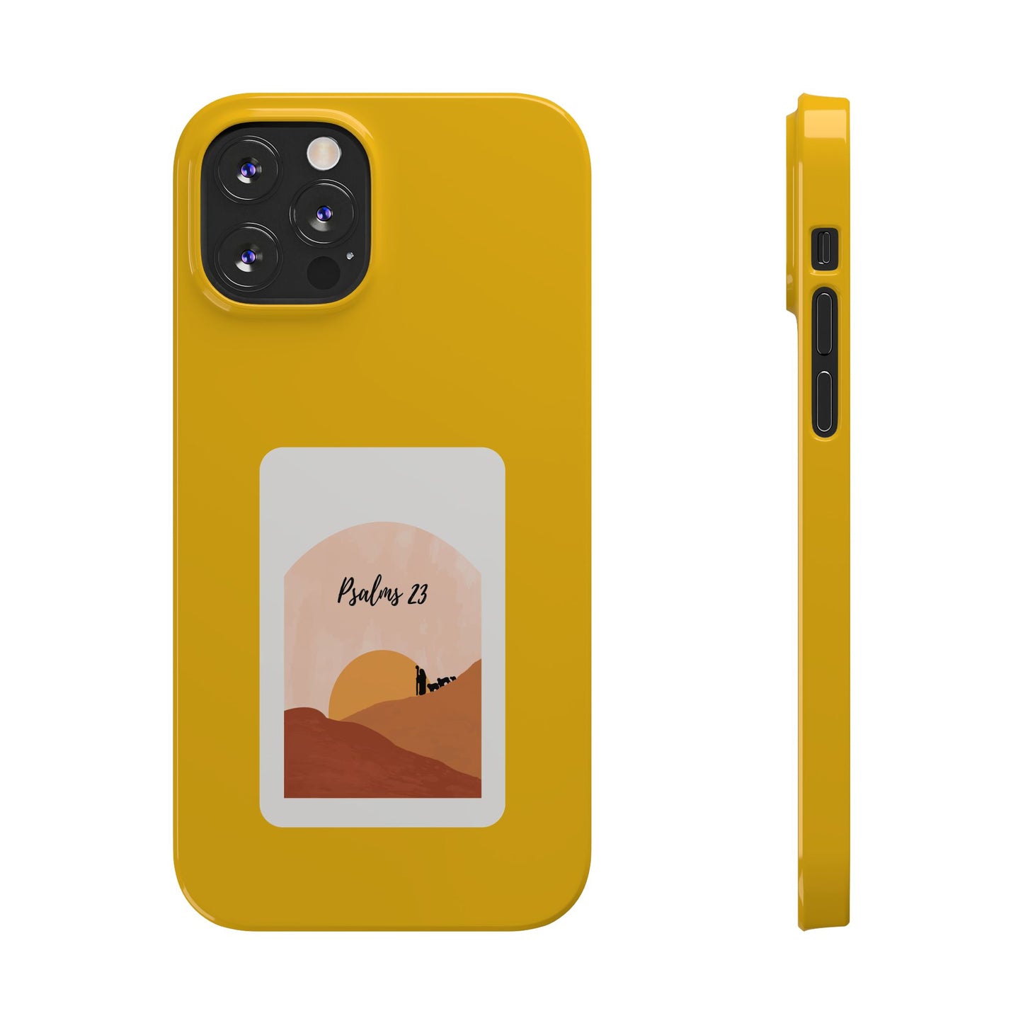 Dual-Layer Phone Case Inspired by Psalm 23 - #yellow