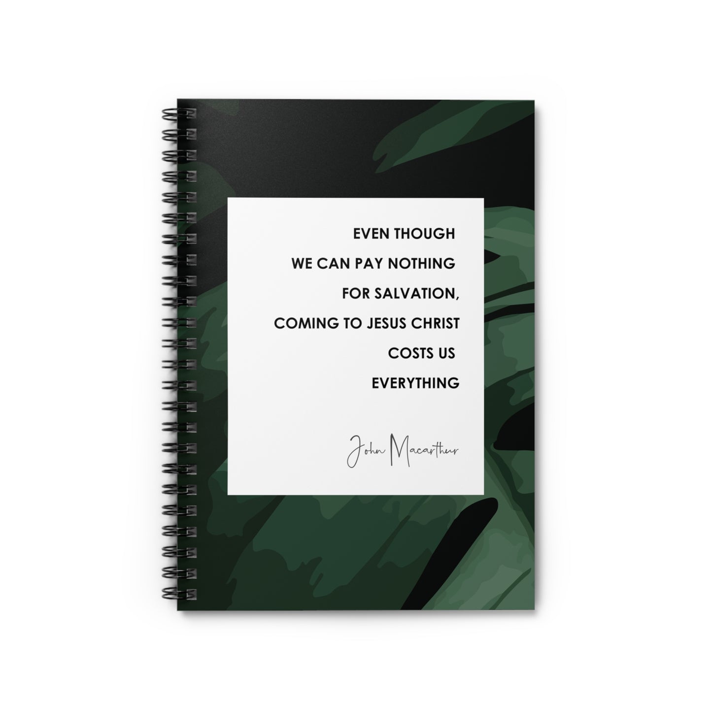 Faith-Inspired Spiral Notebook with John MacArthur Quote