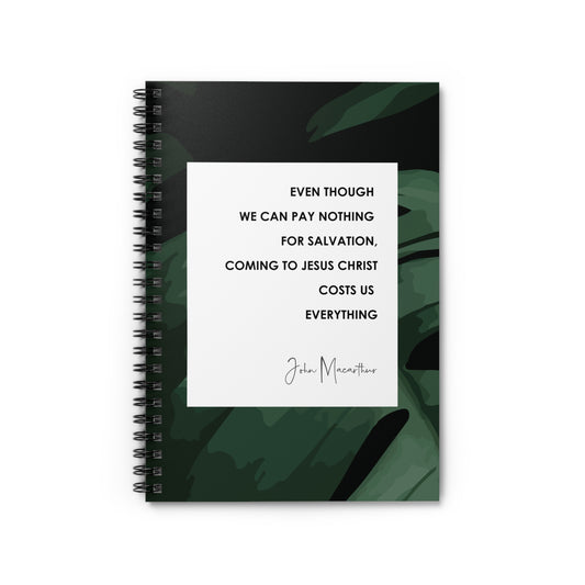 Faith-Inspired Spiral Notebook with John MacArthur Quote