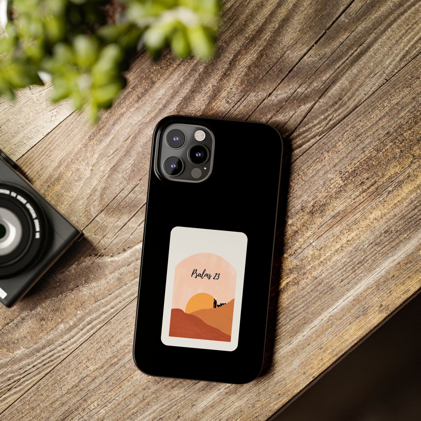 Dual-Layer Phone Case Inspired by Psalm 23 - #Black