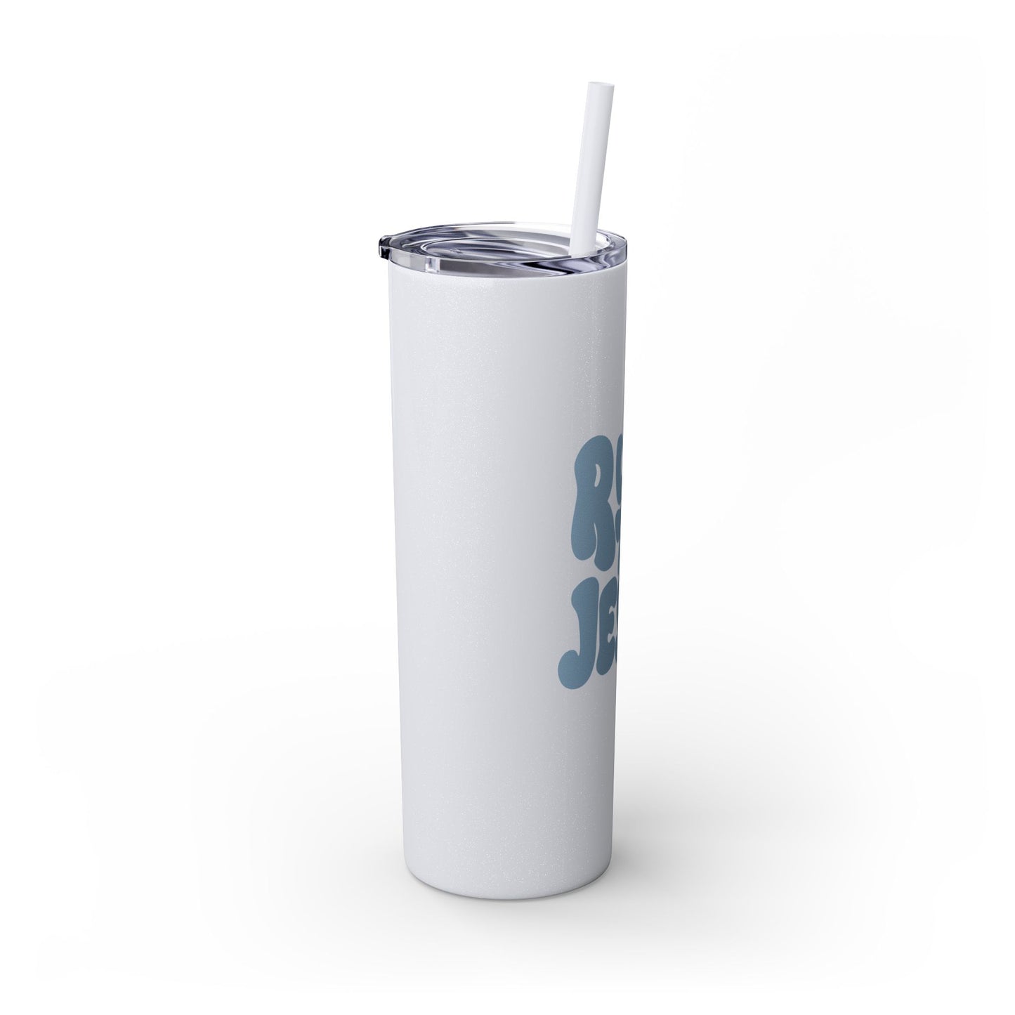 Run to Jesus - 20oz Stainless Steel Skinny Tumbler with Straw