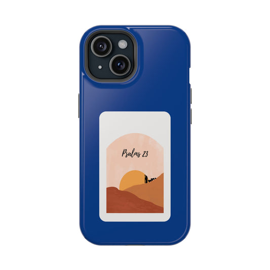 Dual-Layer Phone Case Inspired by Psalm 23 - #Darkblue