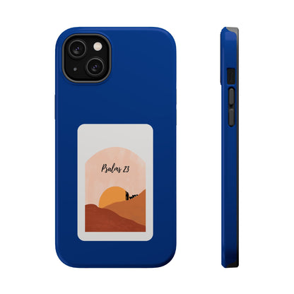 Dual-Layer Phone Case Inspired by Psalm 23 - #Darkblue