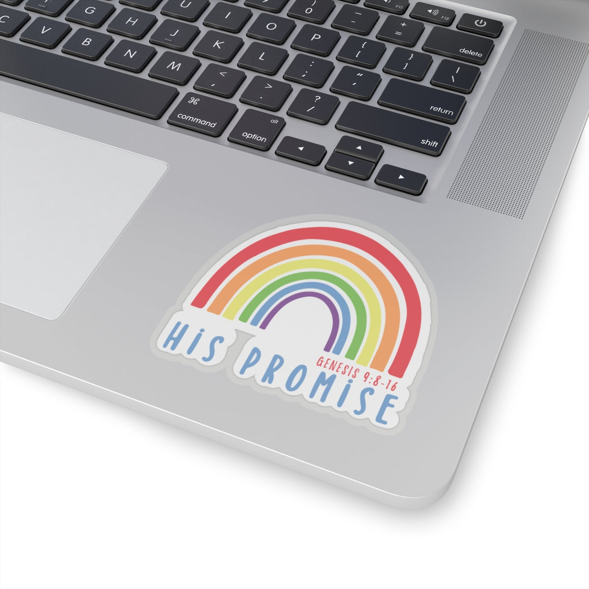 "His Promise" Rainbow Sticker | Genesis 9:8-16