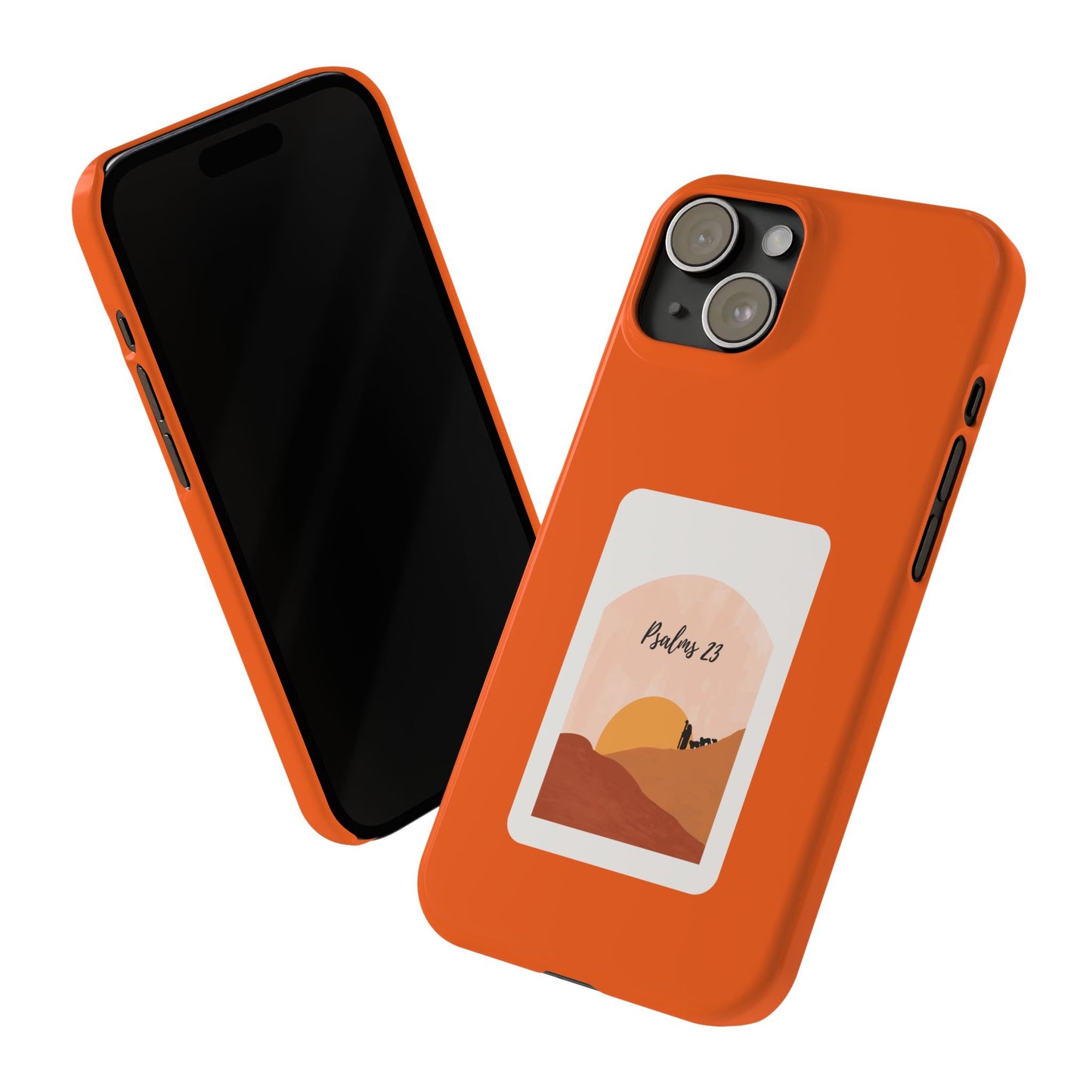 Dual-Layer Phone Case Inspired by Psalm 23 - #Orange