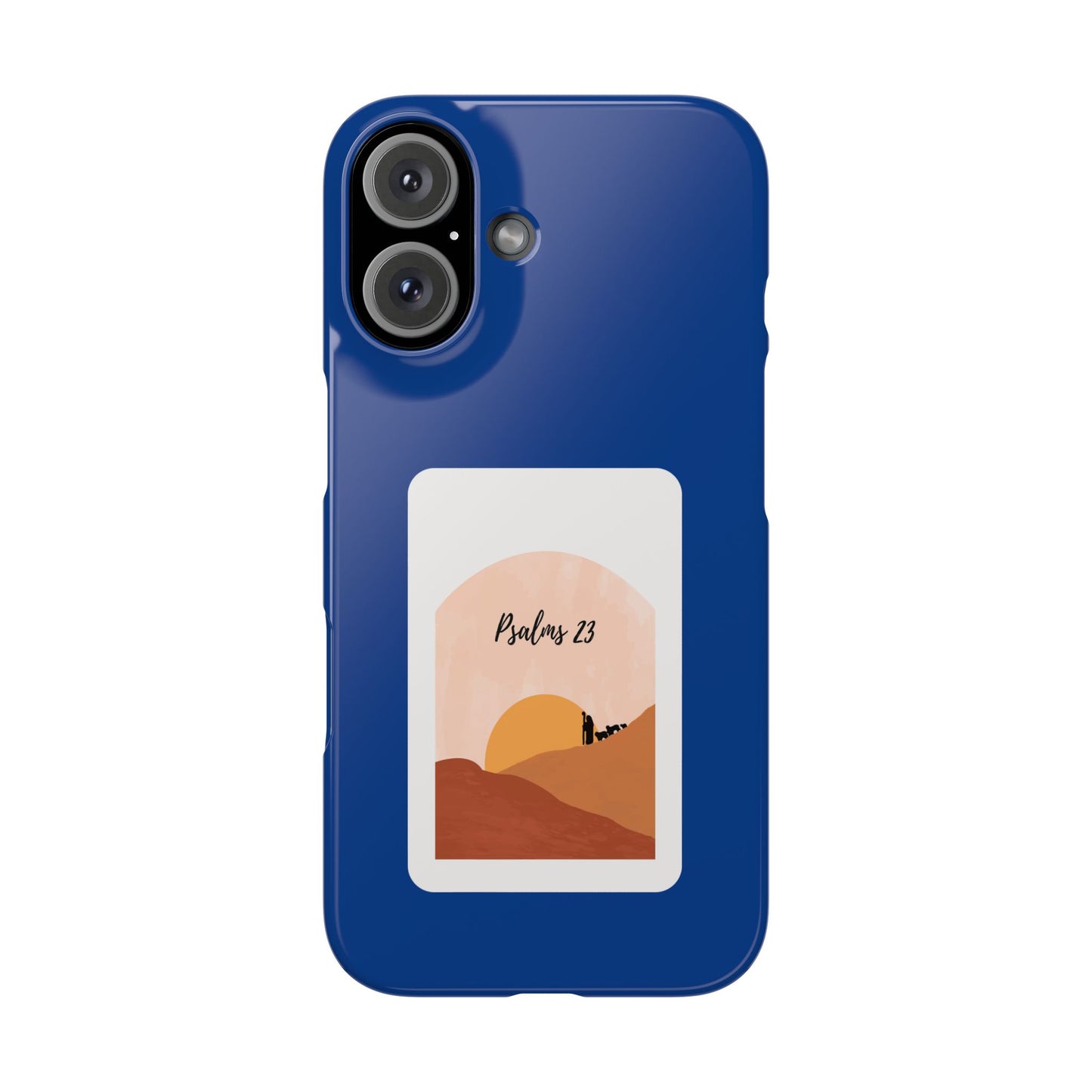 Dual-Layer Phone Case Inspired by Psalm 23 - #Darkblue