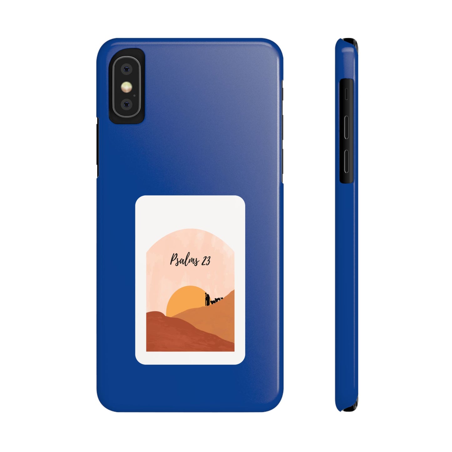 Dual-Layer Phone Case Inspired by Psalm 23 - #Darkblue