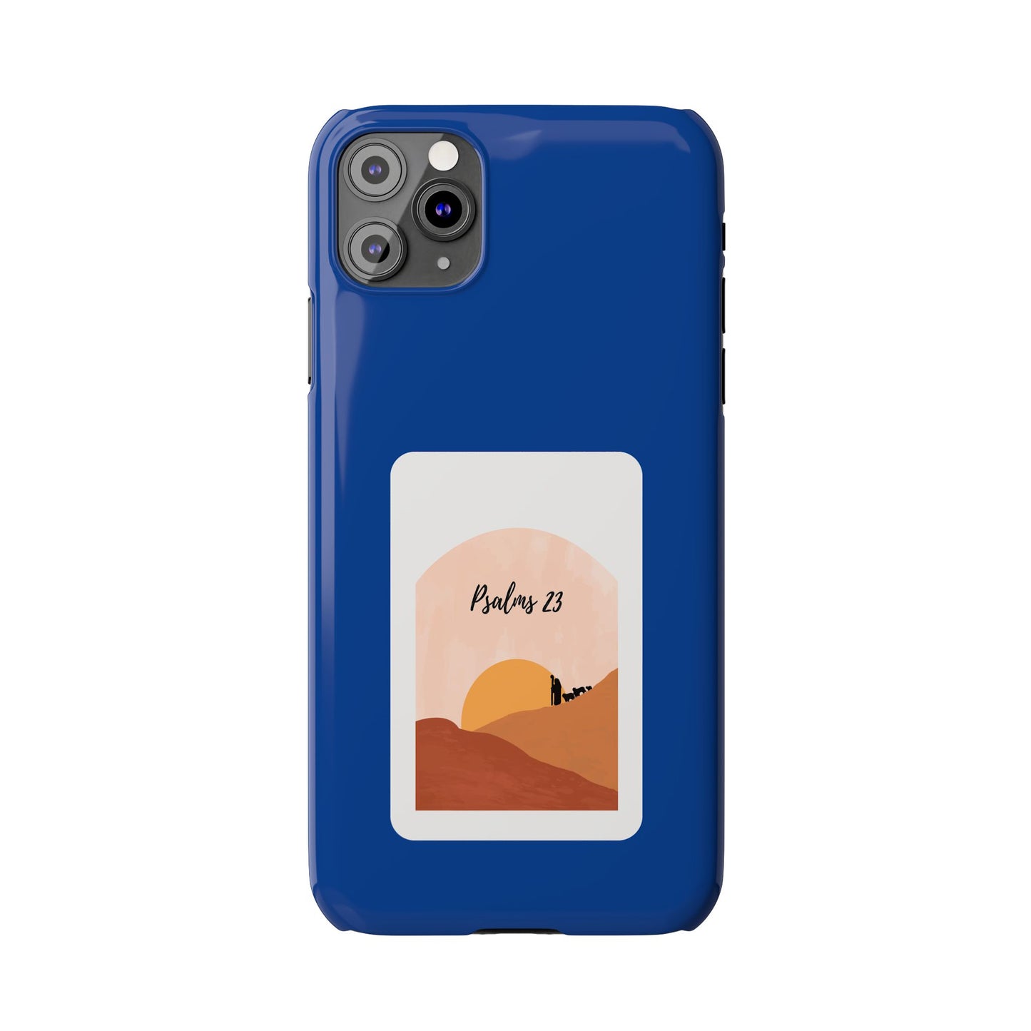 Dual-Layer Phone Case Inspired by Psalm 23 - #Darkblue