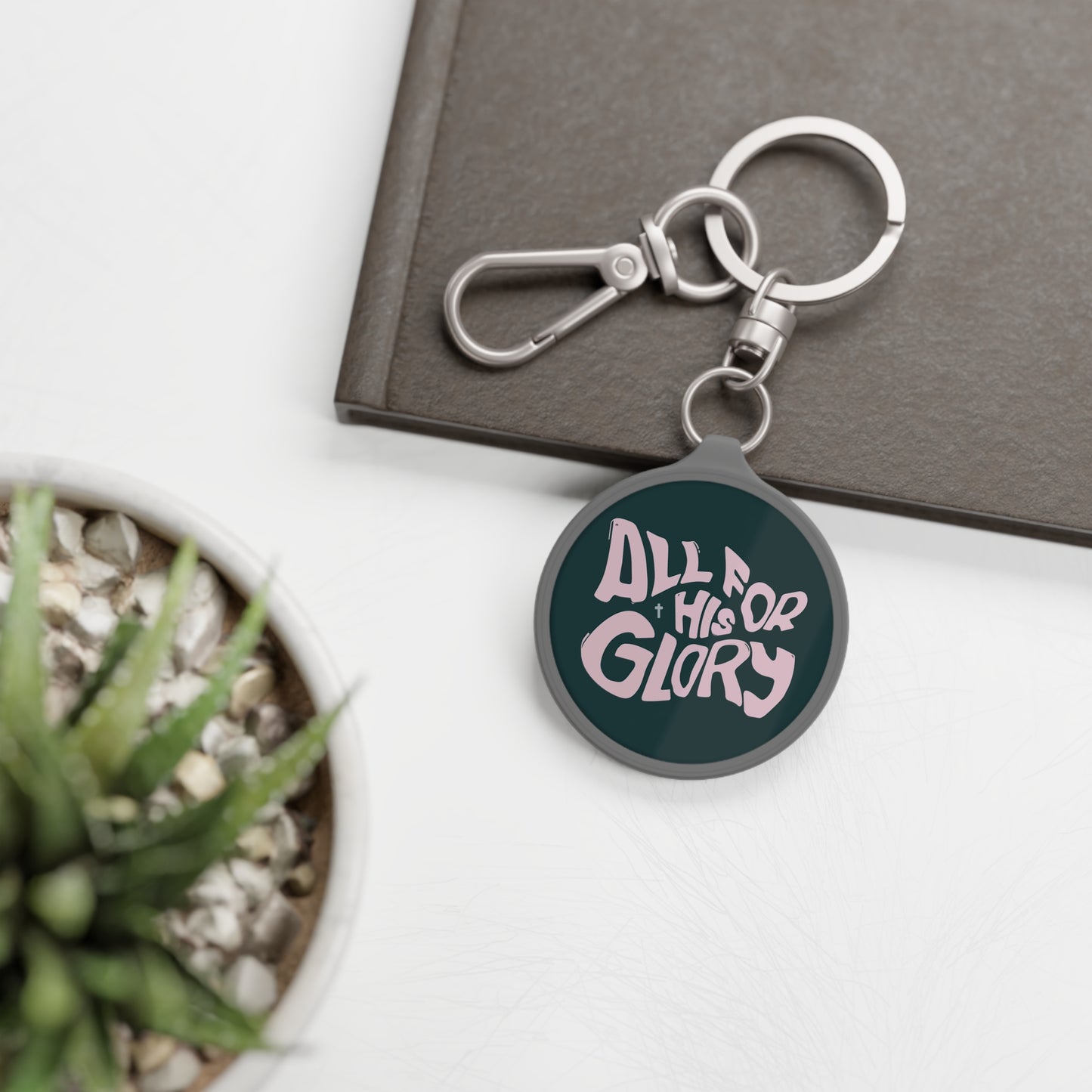 "All for His Glory" - Christian Keyring