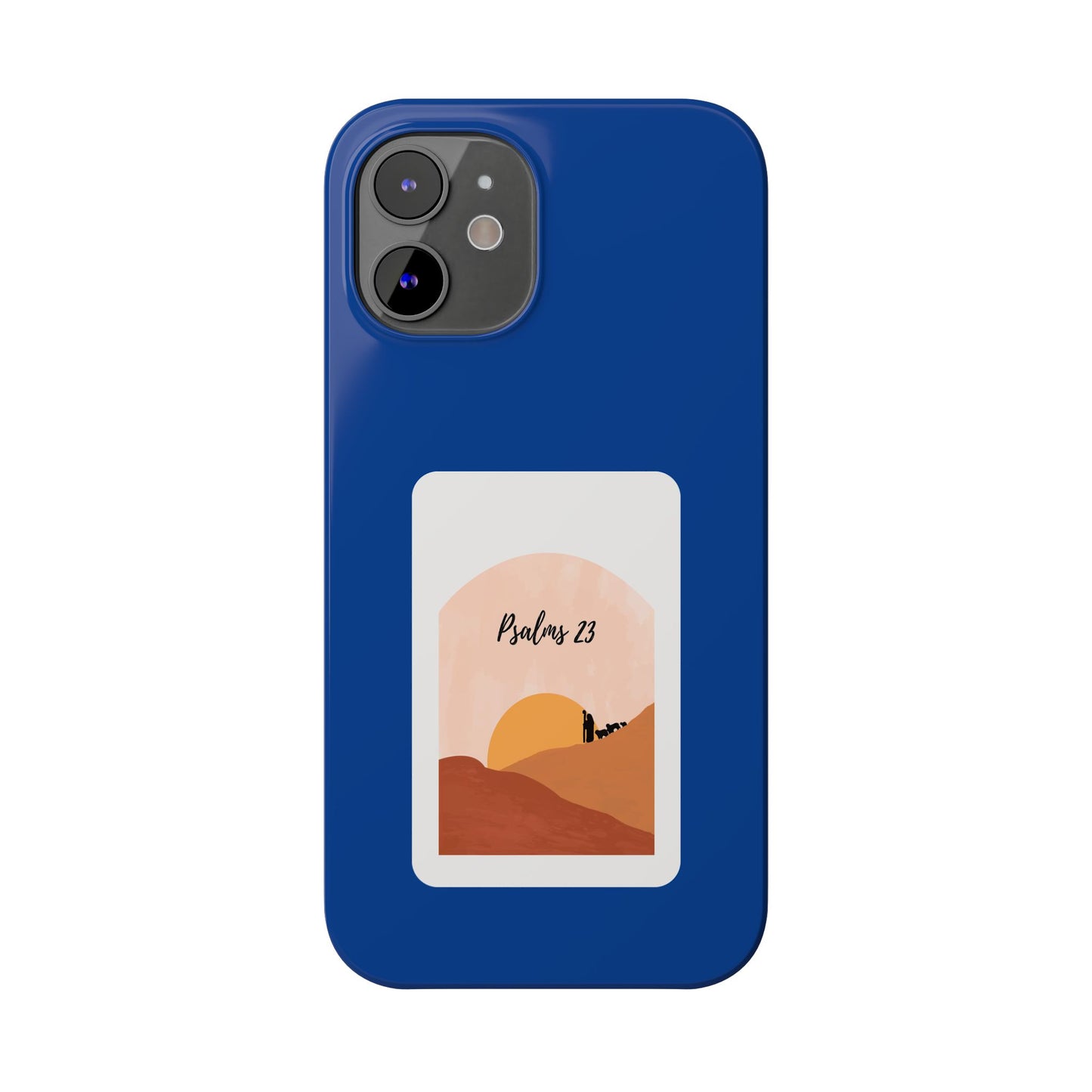 Dual-Layer Phone Case Inspired by Psalm 23 - #Darkblue