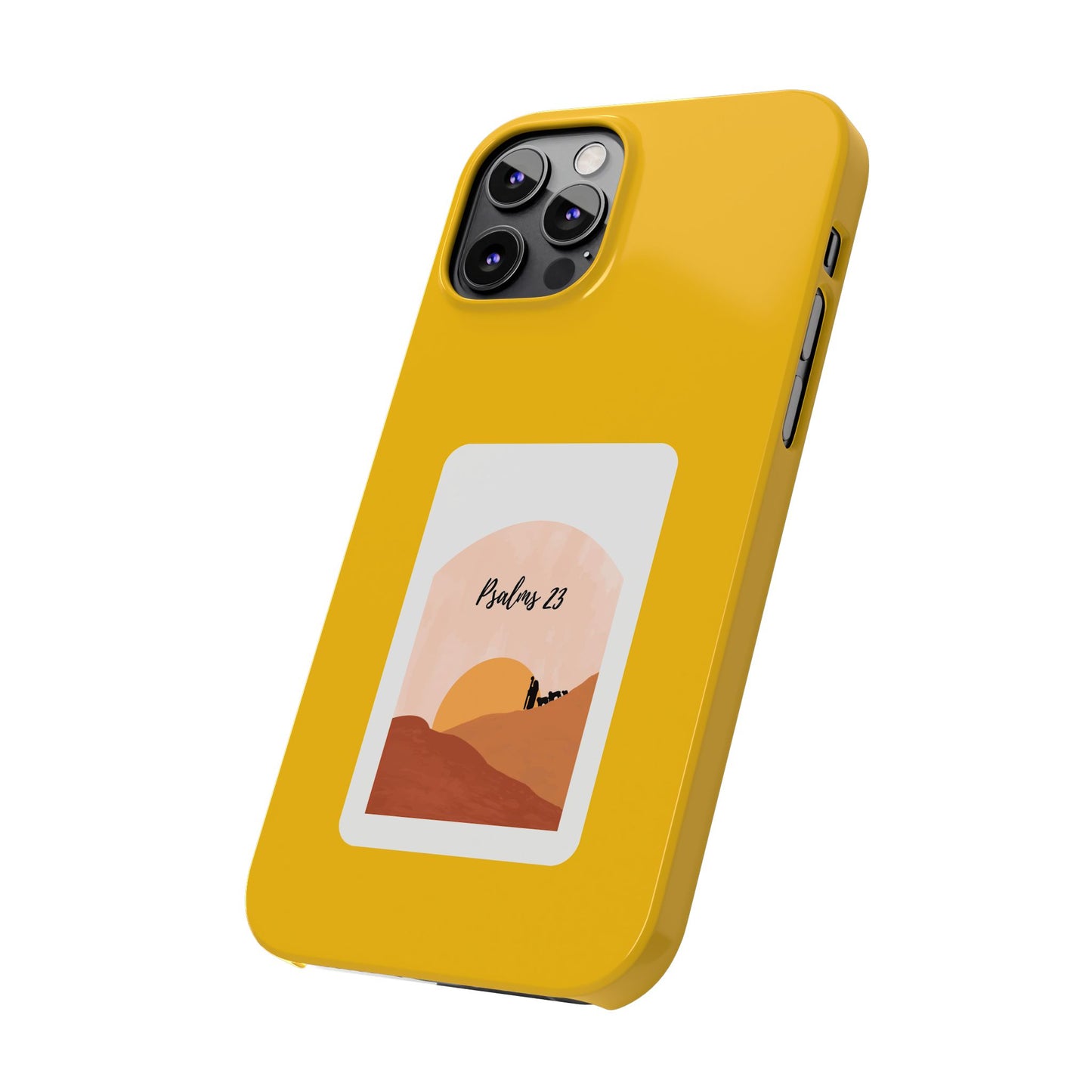 Dual-Layer Phone Case Inspired by Psalm 23 - #yellow