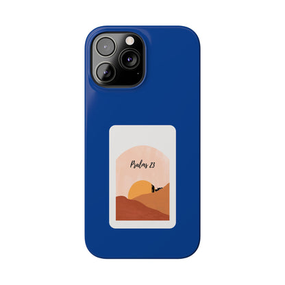 Dual-Layer Phone Case Inspired by Psalm 23 - #Darkblue