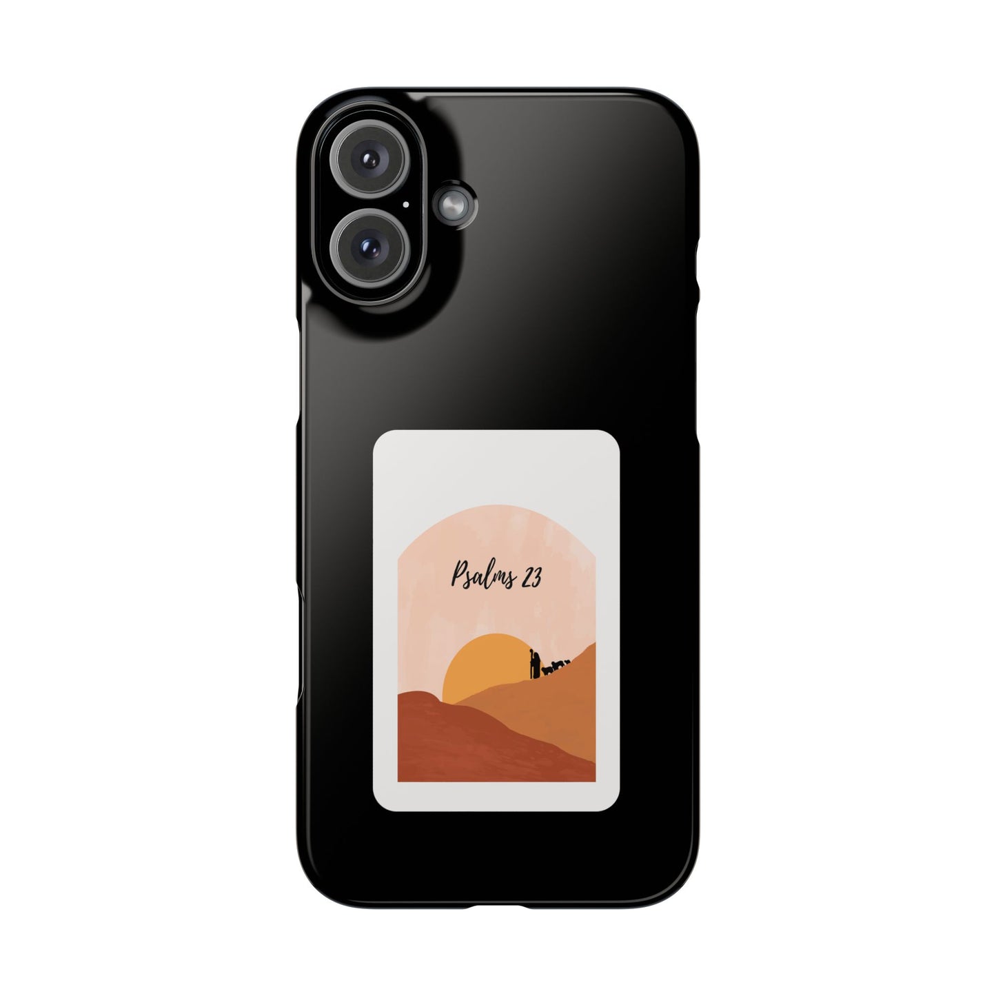 Dual-Layer Phone Case Inspired by Psalm 23 - #Black