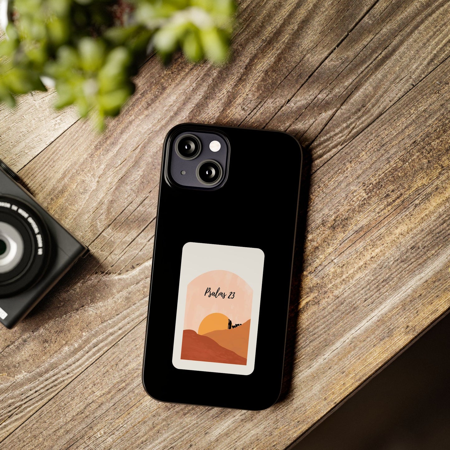 Dual-Layer Phone Case Inspired by Psalm 23 - #Black