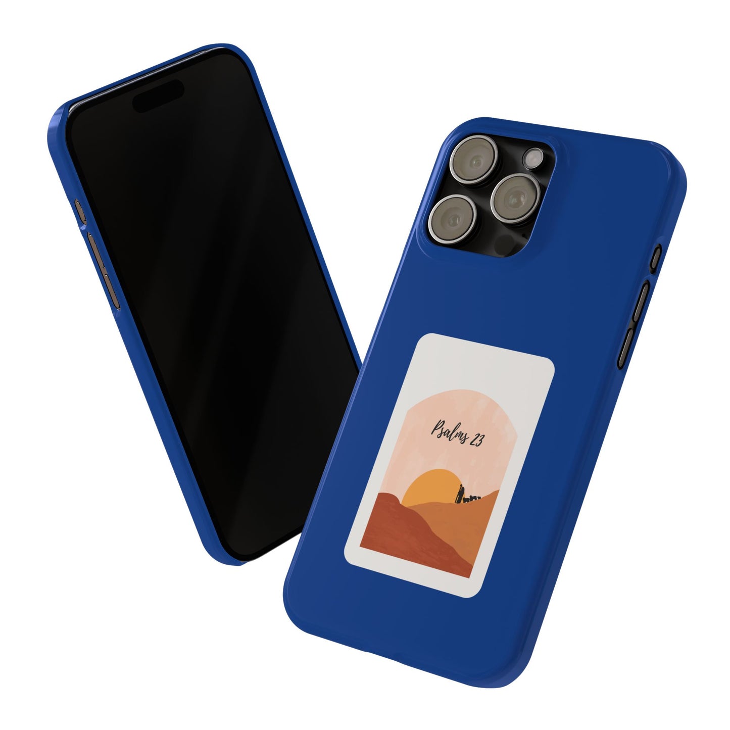 Dual-Layer Phone Case Inspired by Psalm 23 - #Darkblue