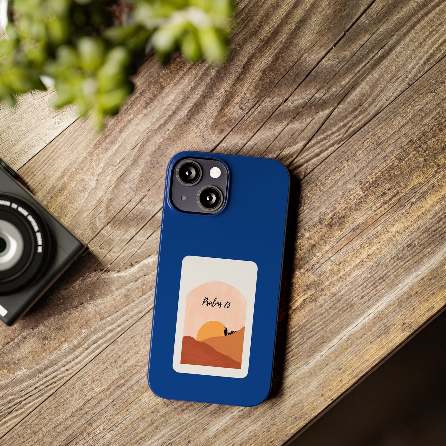 Dual-Layer Phone Case Inspired by Psalm 23 - #Darkblue