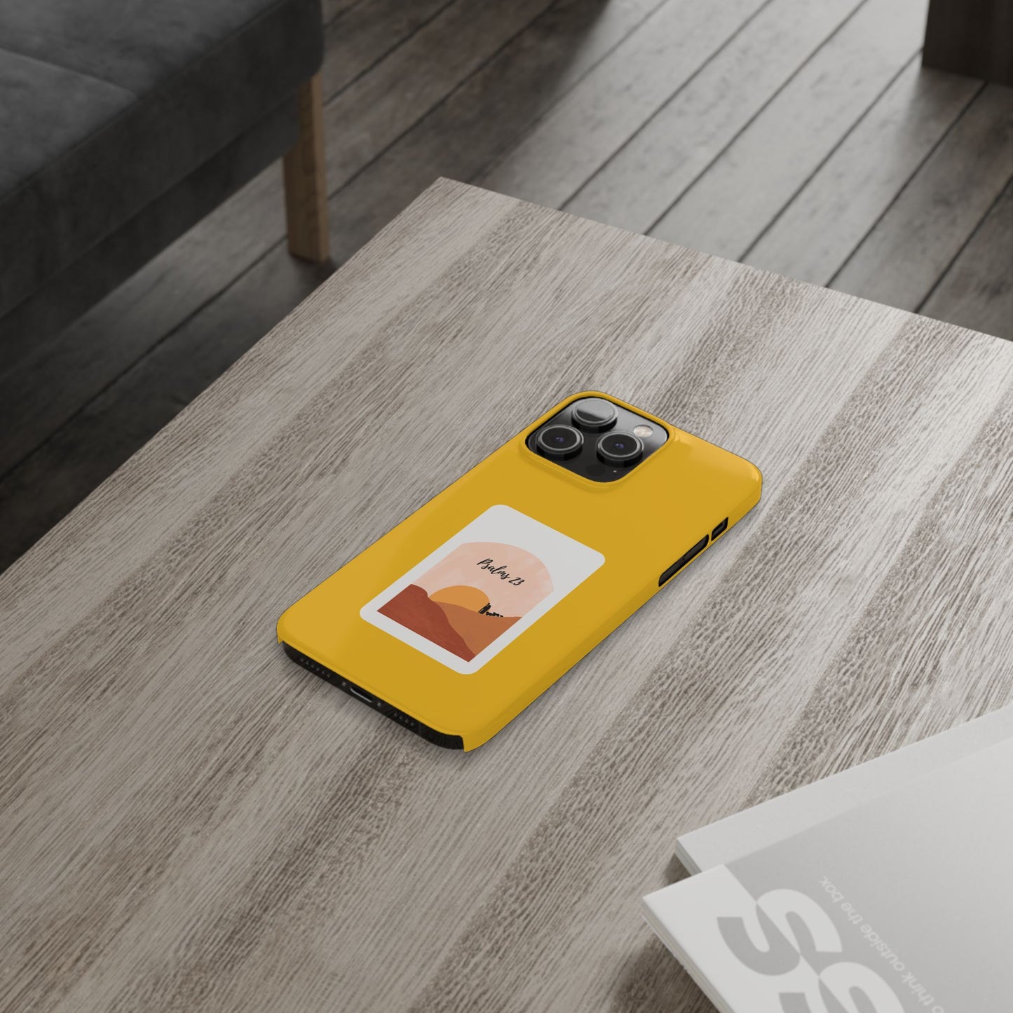 Dual-Layer Phone Case Inspired by Psalm 23 - #yellow