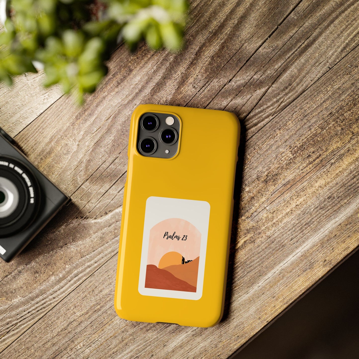 Dual-Layer Phone Case Inspired by Psalm 23 - #yellow