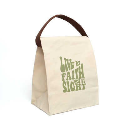 Live By Faith - Stylish Cotton Lunch Bag with Strap